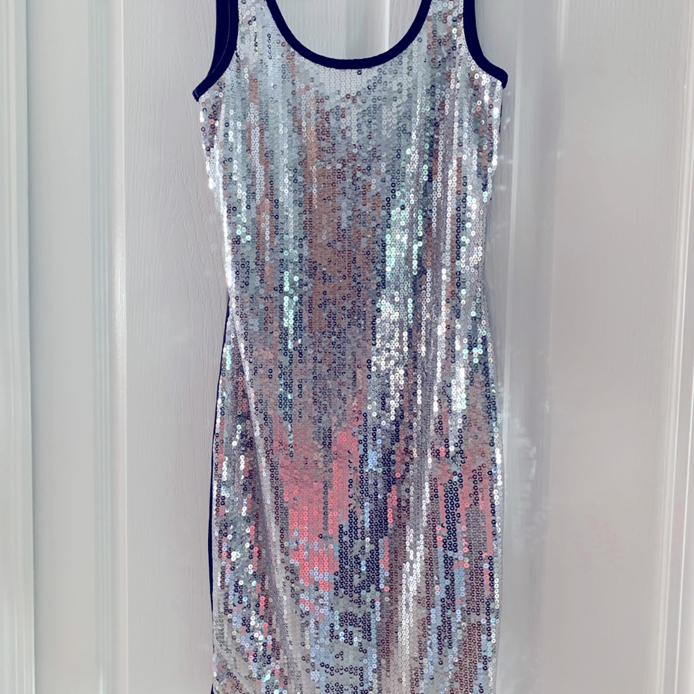 Sequin silver dress